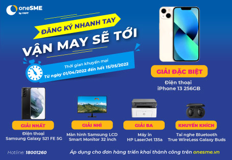 Cơ hội nhận  iPhone 13 và Samsung S21 khi mua hàng trên oneSME.vn
